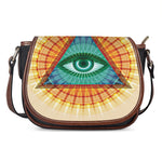 Illuminati Eye of Providence Print Saddle Bag