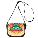 Illuminati Eye of Providence Print Saddle Bag