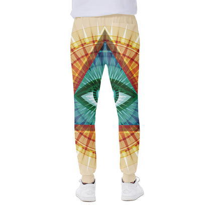 Illuminati Eye of Providence Print Scuba Joggers