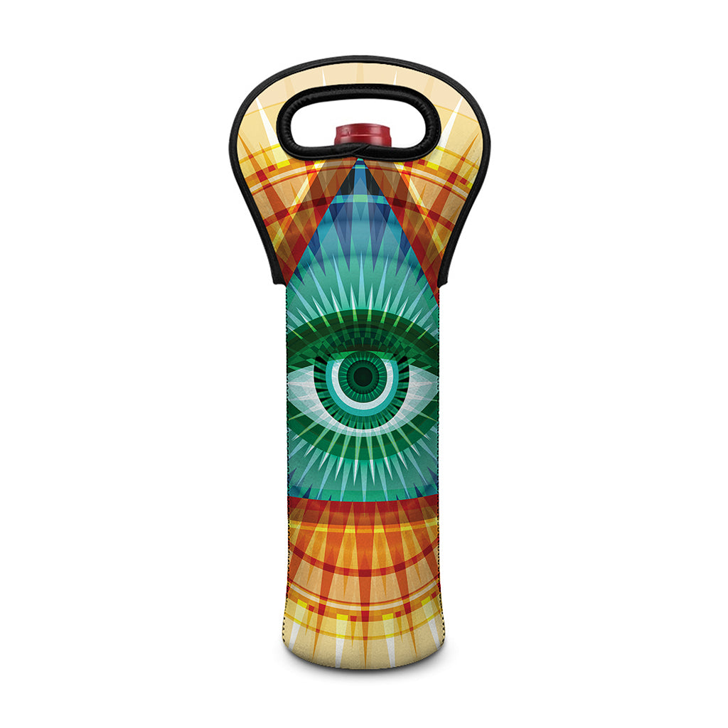 Illuminati Eye of Providence Print Single Neoprene Wine Tote
