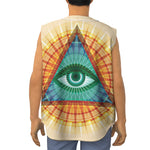 Illuminati Eye of Providence Print Sleeveless Baseball Jersey
