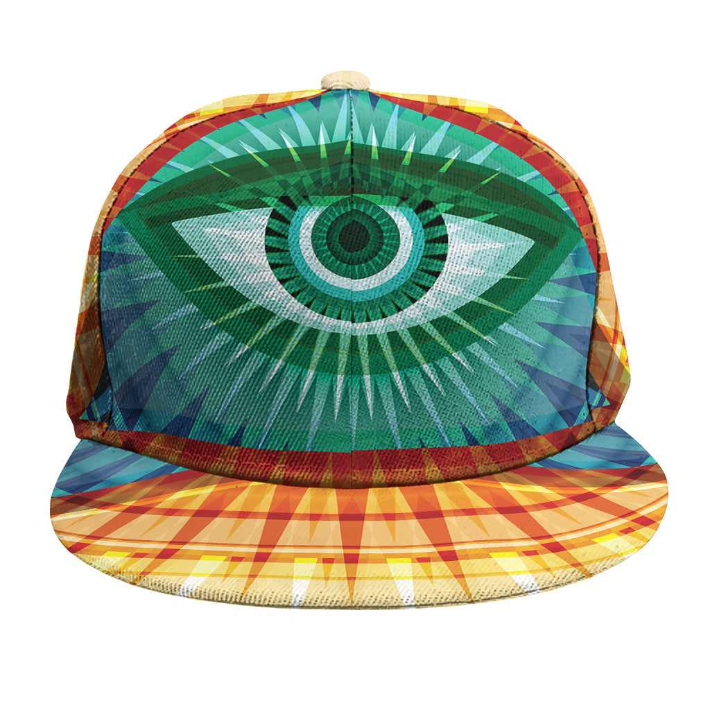 Illuminati Eye of Providence Print Snapback Cap
