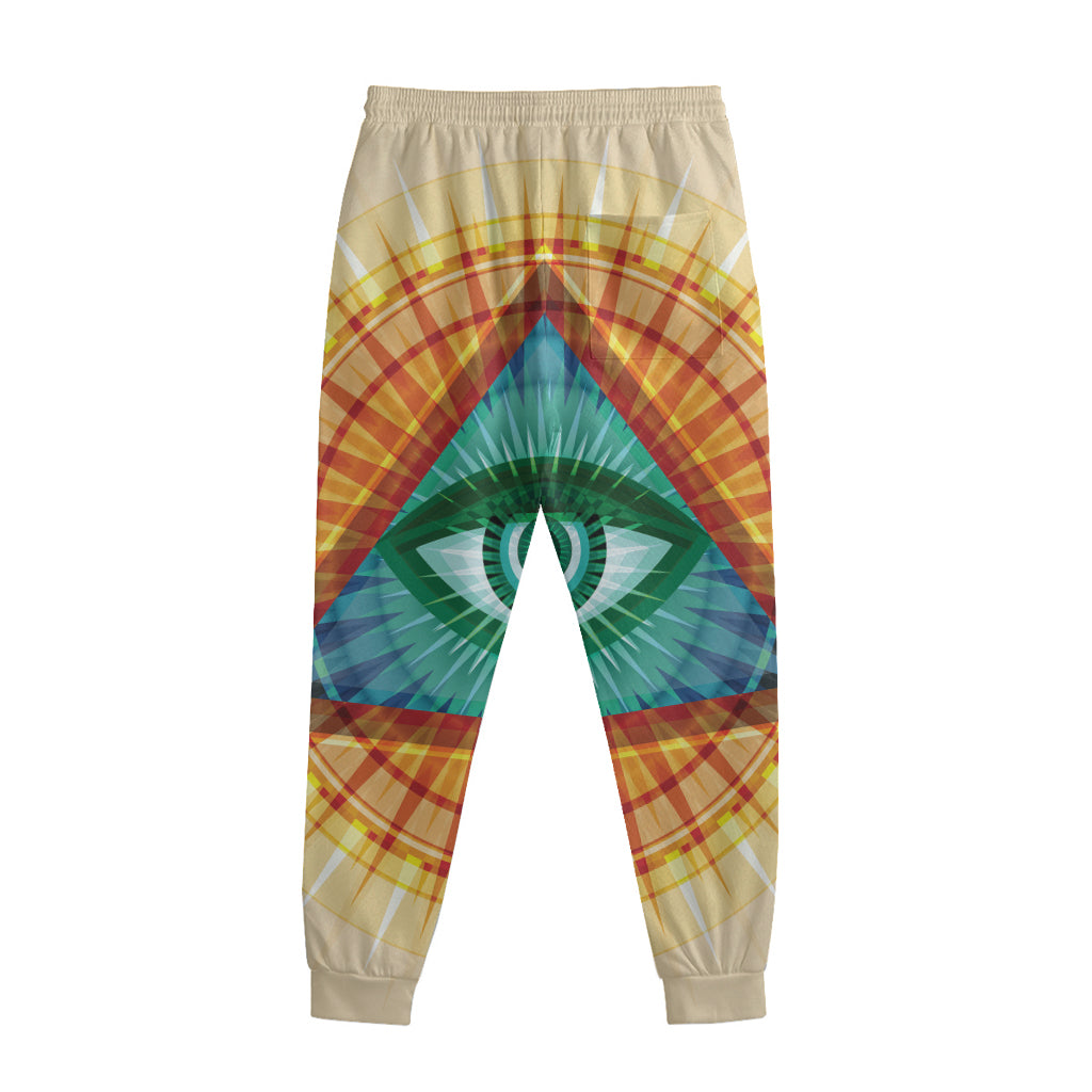 Illuminati Eye of Providence Print Sweatpants