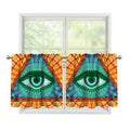 Illuminati Eye of Providence Print Tier Curtains