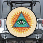 Illuminati Eye of Providence Print Tire Cover With Camera Hole