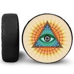 Illuminati Eye of Providence Print Tire Cover With Camera Hole