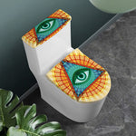 Illuminati Eye of Providence Print Toilet Lid And Tank Cover Set