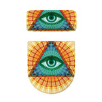 Illuminati Eye of Providence Print Toilet Lid And Tank Cover Set