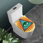 Illuminati Eye of Providence Print Toilet Lid Cover