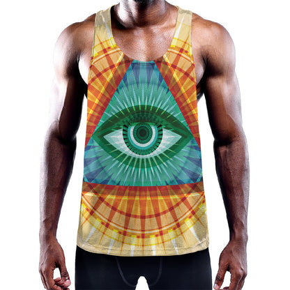 Illuminati Eye of Providence Print Training Tank Top