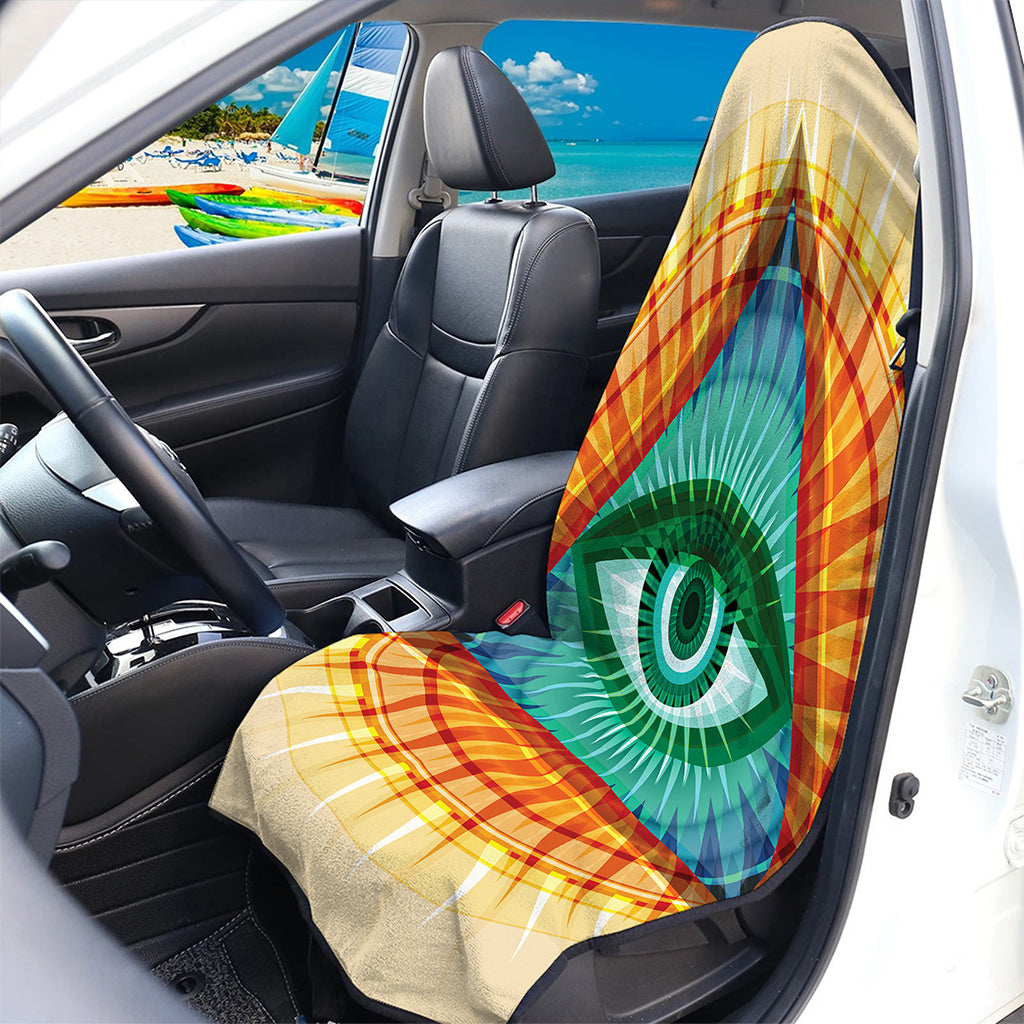 Illuminati Eye of Providence Print Waterproof Car Seat Cover