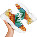 Illuminati Eye of Providence Print White Chunky Shoes