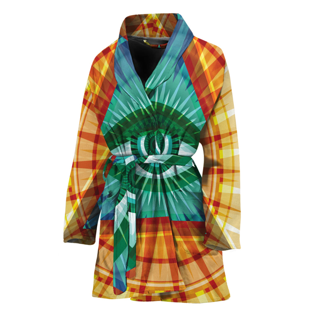 Illuminati Eye of Providence Print Women's Bathrobe