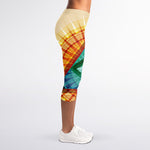 Illuminati Eye of Providence Print Women's Capri Leggings