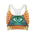 Illuminati Eye of Providence Print Women's Sports Bra