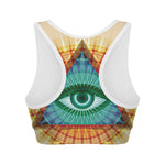 Illuminati Eye of Providence Print Women's Sports Bra