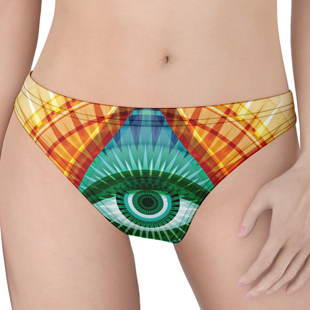 Illuminati Eye of Providence Print Women's Thong