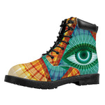 Illuminati Eye of Providence Print Work Boots