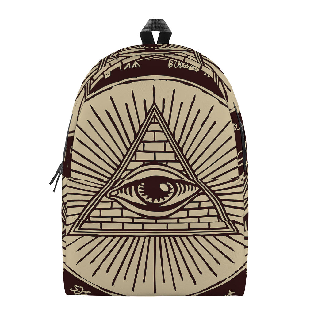 Illuminati Eye of Providence Symbol Print Backpack