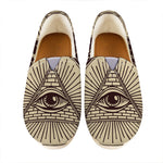 Illuminati Eye of Providence Symbol Print Casual Shoes