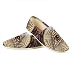 Illuminati Eye of Providence Symbol Print Casual Shoes