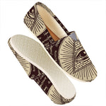 Illuminati Eye of Providence Symbol Print Casual Shoes