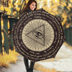 Illuminati Eye of Providence Symbol Print Foldable Umbrella