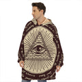 Eye of Providence Symbol Print Hoodie Blanket
