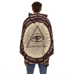 Illuminati Eye of Providence Symbol Print Hoodie Blanket