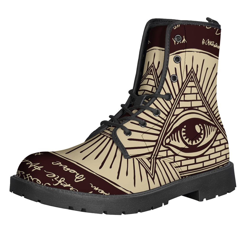 Illuminati Eye of Providence Symbol Print Backpack