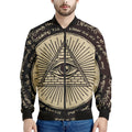 Eye of Providence Symbol Print Men's Bomber Jacket