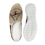 Illuminati Eye of Providence Symbol Print Mesh Casual Shoes