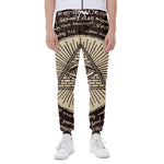 Illuminati Eye of Providence Symbol Print Scuba Joggers