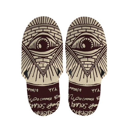 Illuminati Eye of Providence Symbol Print Slippers