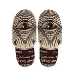 Illuminati Eye of Providence Symbol Print Slippers