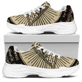 Eye of Providence Symbol Print White Chunky Shoes