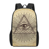 Illuminati Eye Print 17 Inch Backpack
