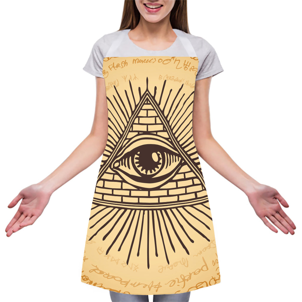 Illuminati Eye Print Adjustable Apron
