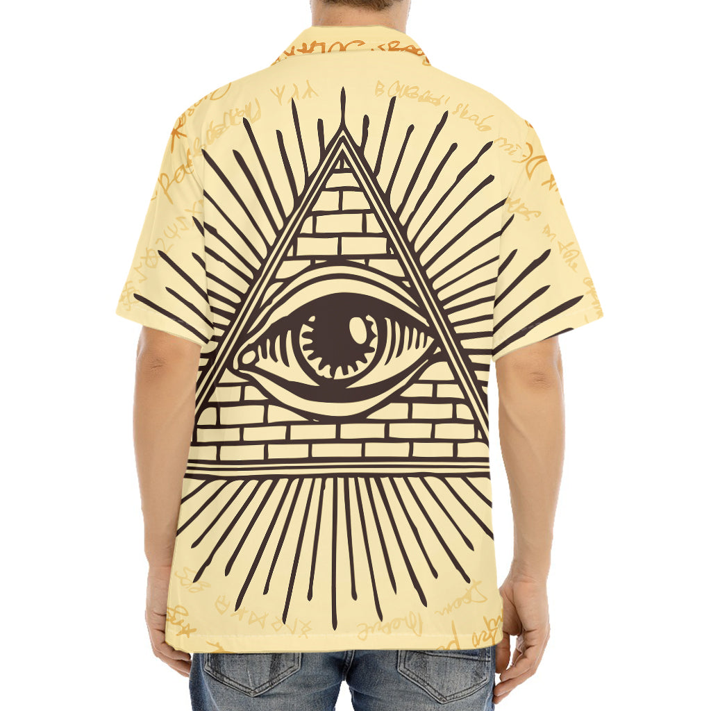 Illuminati Eye Print Aloha Shirt