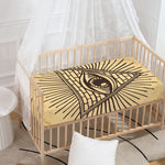 Illuminati Eye Print Baby Crib Sheet