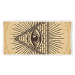 Illuminati Eye Print Beach Towel