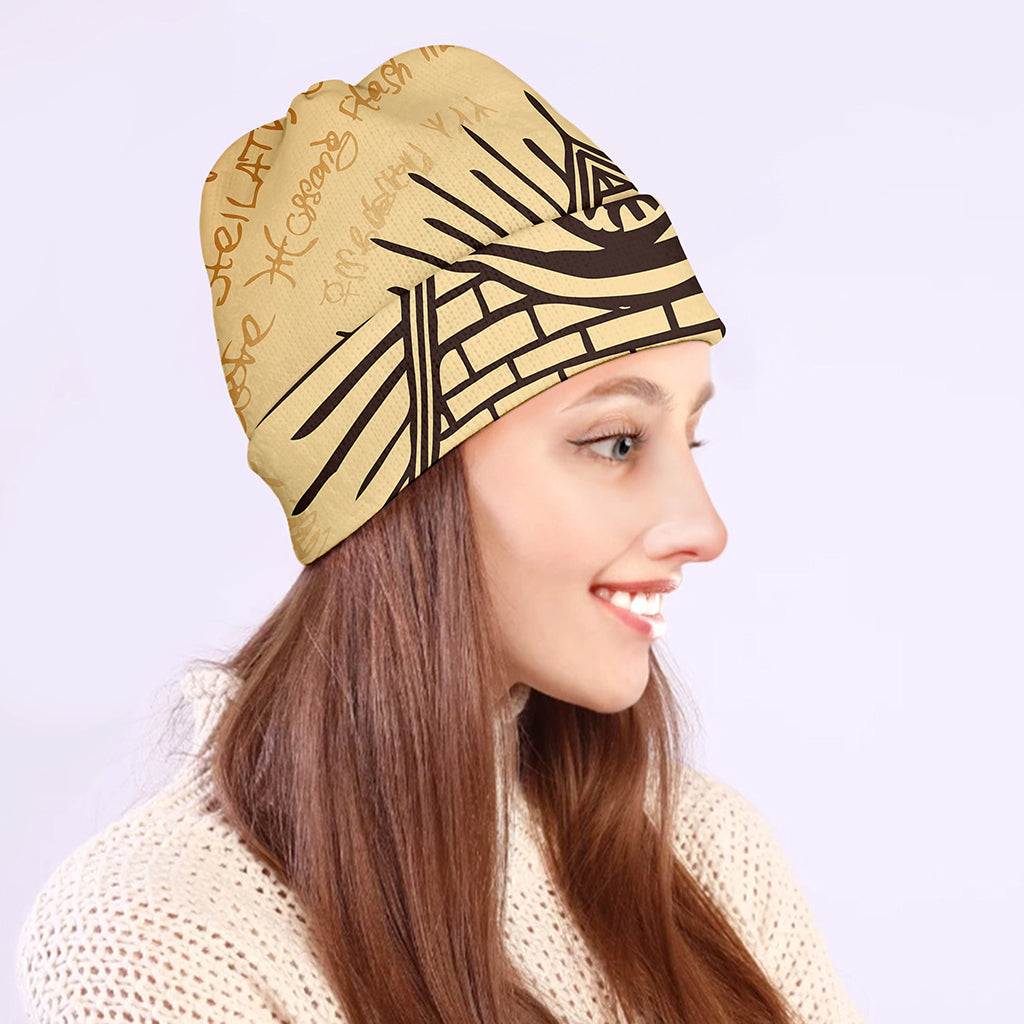Illuminati Eye Print Beanie