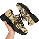 Illuminati Eye Print Black Chunky Shoes