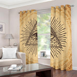Illuminati Eye Print Blackout Grommet Curtains