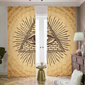 Illuminati Eye Print Dimout Pencil Pleat Curtains