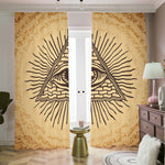 Illuminati Eye Print Blackout Pencil Pleat Curtains