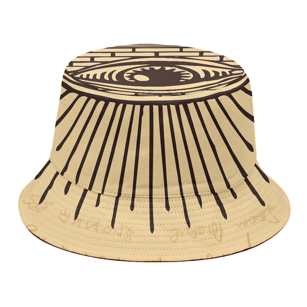 Illuminati Eye Print Bucket Hat