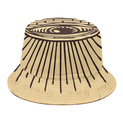 Illuminati Eye Print Bucket Hat
