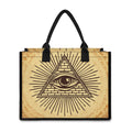 Illuminati Eye Print Canvas Tote Bag