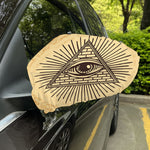 Illuminati Eye Print Car Side Mirror Covers
